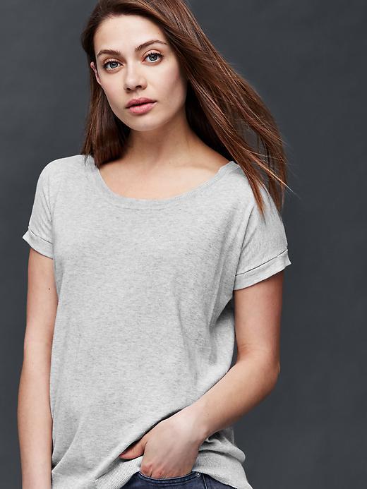 Gap Women Short Sleeve Dolman Tee - Heather Grey