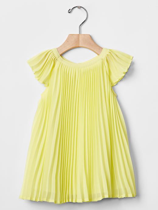 Gap Pleated Flutter Dress - Fresh Yellow
