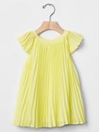 Gap Pleated Flutter Dress - Fresh Yellow