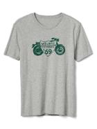 Gap Men Mohave Motorcycle Crewneck Tee - New Heather Grey