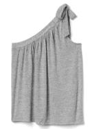 Gap Women Softspun Shoulder Tie Tip - Light Grey Marle
