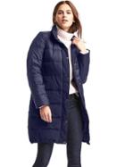 Gap Women Long Down Puffer Coat - Dark Night