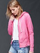 Gap Women Sun Wash Essential Zip Hoodie - Palm Springs Pink