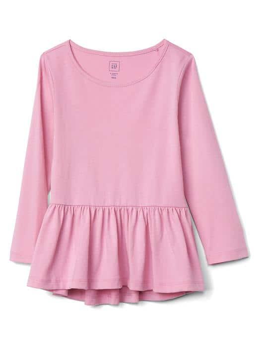 Gap Jersey Peplum Tunic - Icy Pink