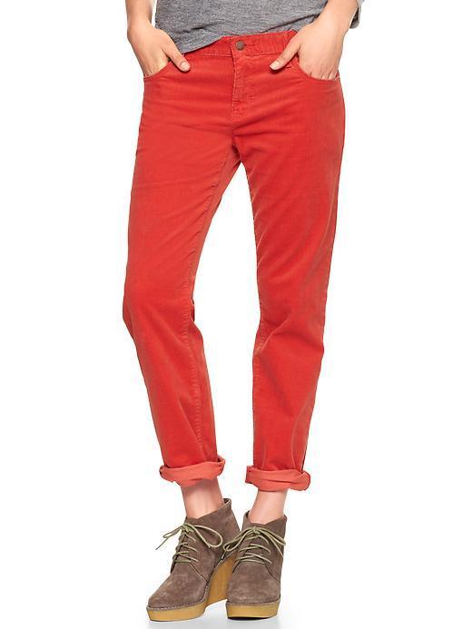 Gap 1969 Sexy Boyfriend Cords - Red Silk