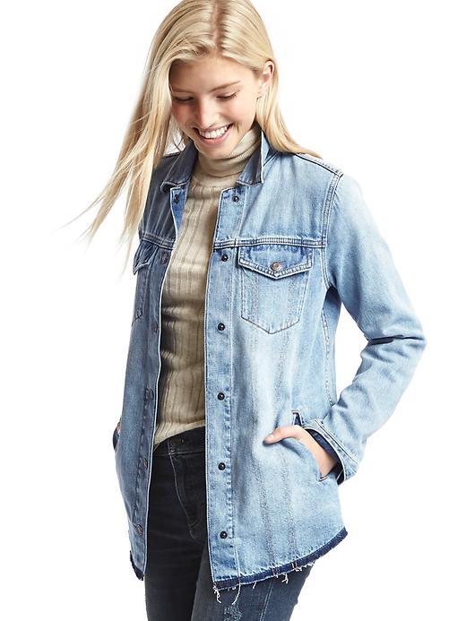 Gap Women 1969 Denim Shirt Jacket - Light Indigo