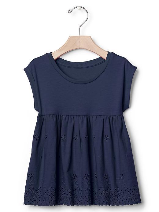 Gap Floral Eyelet Border Top - Blue Galaxy