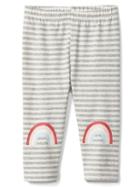 Gap Graphic Stripe Stretch Jersey Leggings - Light Heather Gray