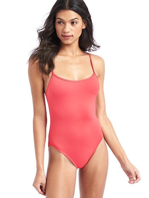 Gap Women Classic One Piece Suit - Rosehip
