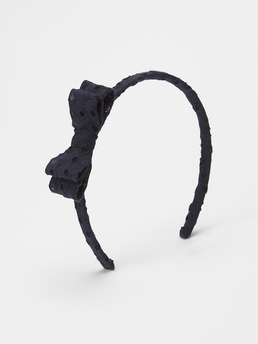 Gap Eyelet Bow Headband - Blue Galaxy