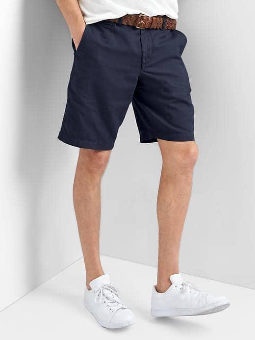Gap Women Garment Dyed Linen Cotton Shorts 10 - Tapestry Navy