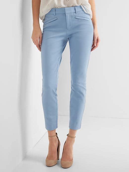 Gap Women Bi Stretch Skinny Ankle Pants - Blue Opal