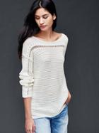 Gap Women Cotton Pointelle Sweater - New Off White