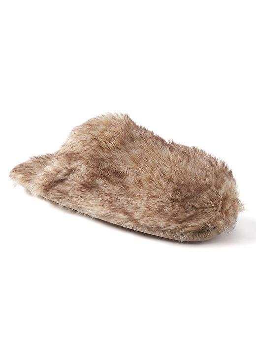Gap Women Faux Fur Slippers - Sand