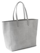 Gap Women Large Faux Leather Tote - Pilot Grey