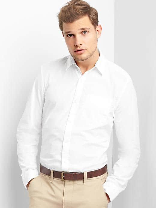 Gap Women True Wash Poplin Slim Fit Shirt - White