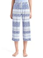 Gap Women Mix And Match Print Crop Sleep Pants - Urban Border Print Blue