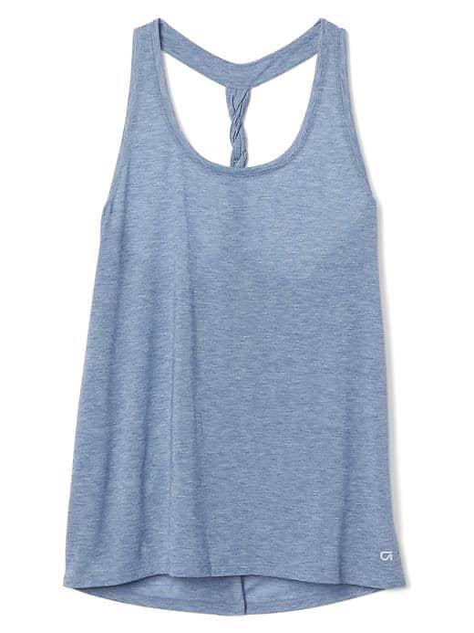 Gap Women Breathe Air Twist Back Tank - Bainbridge Blue