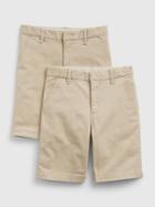 Kids Uniform Dressy Shorts With Washwell (2-pack)