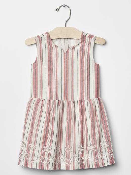 Gap Eyelet Stripe Dress - Stripe