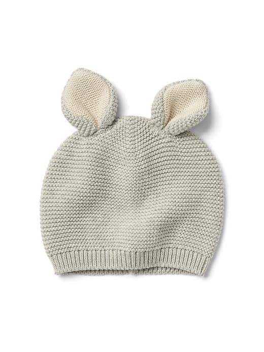 Gap Bunny Garter Hat - Gray Heather