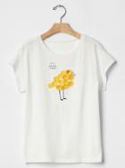 Gap Floral Friends Graphic Tee - New Off White