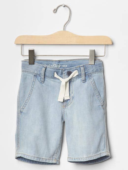 Gap Denim Beach Shorts - Bleached Indigo