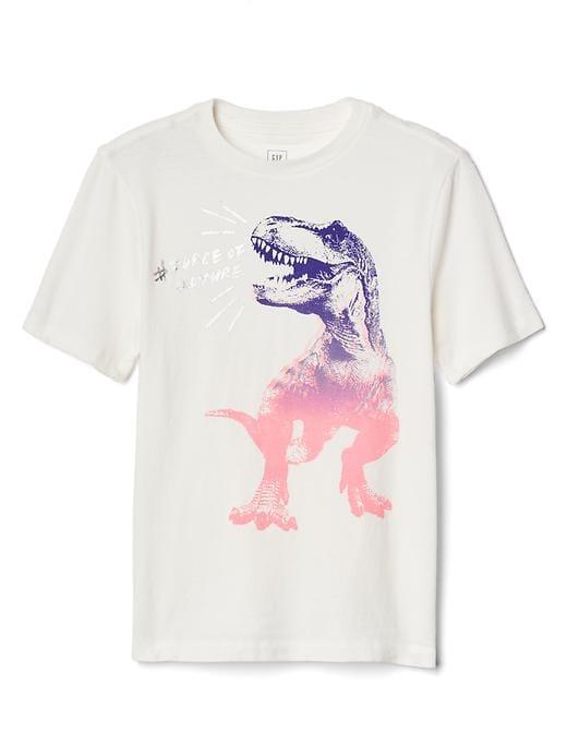 Gap Gapkids Graphic Short Sleeve Tee - New Off White Dino