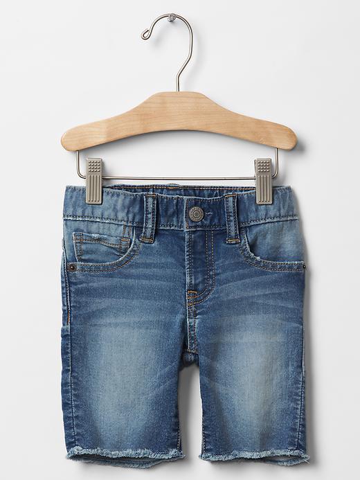 Gap 1969 Frayed Knit Denim Shorts - Light Wash