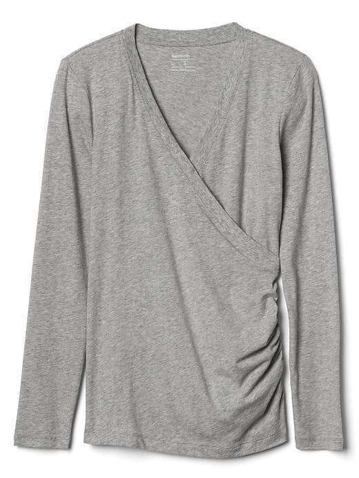Gap Crossover Nursing Top - New Heather Grey