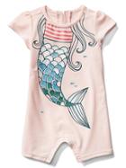 Gap Mermaid Short Rashguard One Piece - Pink Cameo