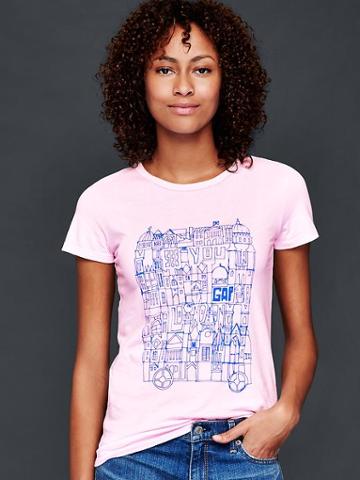 Gap Women Summer City Graphic Tee - London