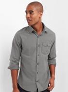Gap Oxford Garment Dye Standard Fit Shirt - Soft Black