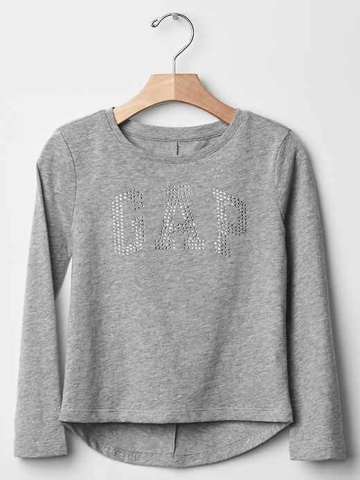 Gap Studded Logo Tee - Grey Heather