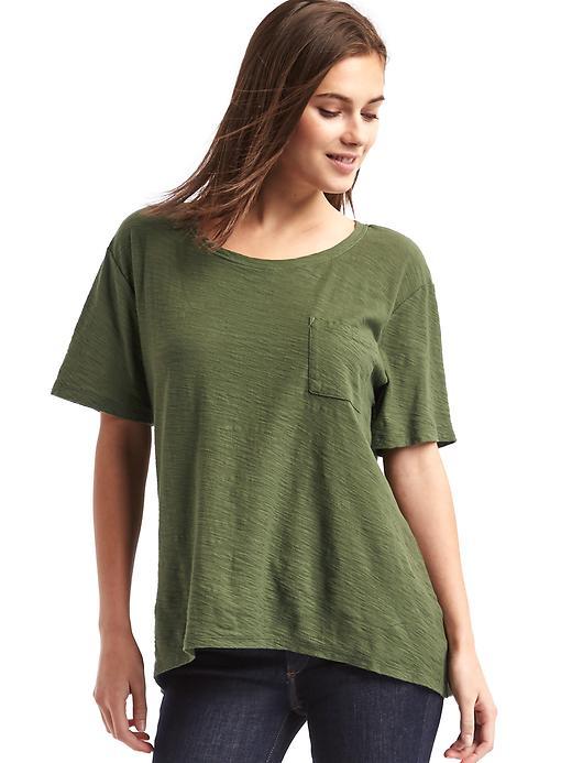 Gap Relaxed Slub Pocket Tee - Army Jacket Green