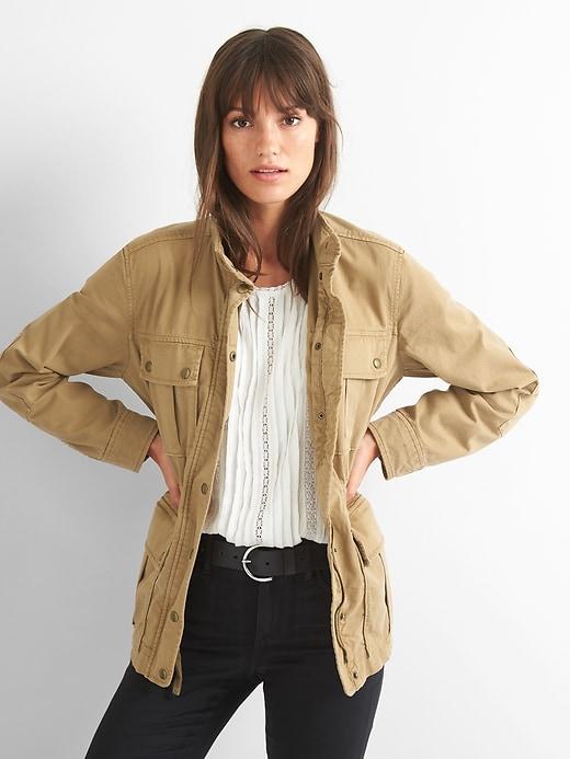 Gap Garment Dye Utility Jacket - Mojave