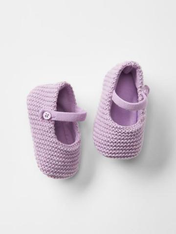Gap Knit Mary Janes - Lavendar Heather