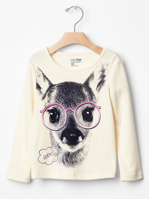 Gap Sparkle Graphic Tee - Deer