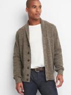 Gap Men Textured Shawl Collar Cardigan - Brown