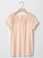 Gap Crochet Tee - Fading Peach