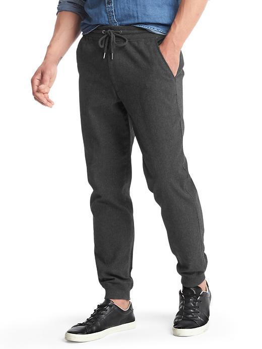 Gap Men Herringbone Joggers - Charcoal Heather