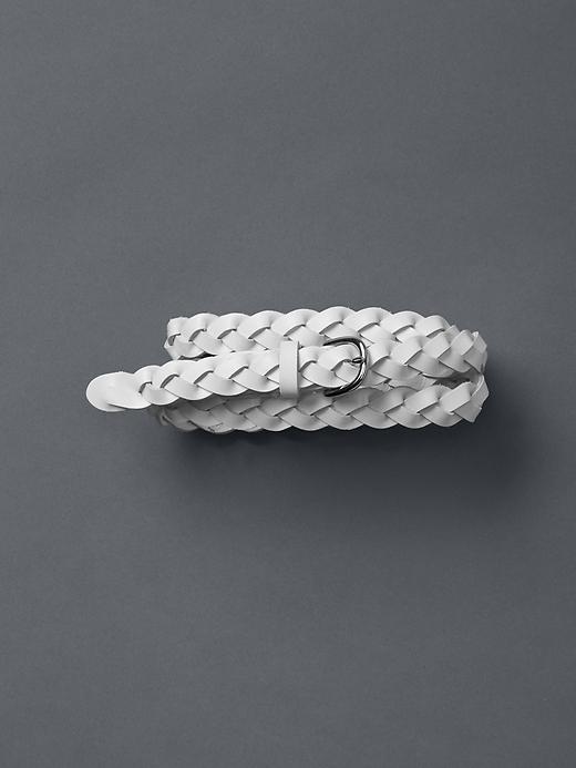 Gap Women Skinny Braided Belt - White