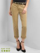 Gap Girlfriend Twill Stripe Chinos - Mission Tan