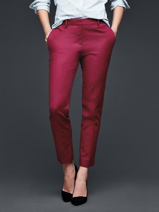 Gap Women Slim Cropped Pants - Garnet