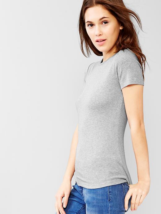 Gap Women New Modern Crew Tee - Heather Grey