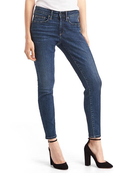 Gap Women Stretch 1969 Curvy True Skinny Jeans - Dark Indigo
