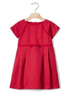 Gap Dotty Fit & Flare Dress - Modern Red