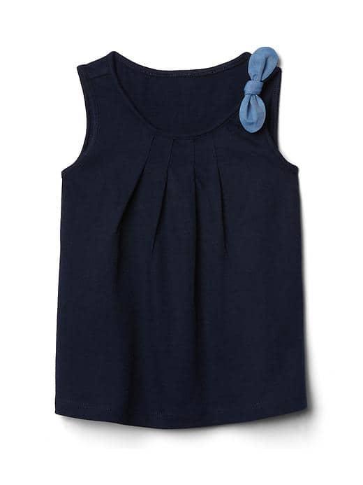 Gap Bow Pleated Tank - Blue Galaxy