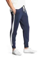 Gap Men Double Knit Side Stripe Joggers - Tapestry Navy