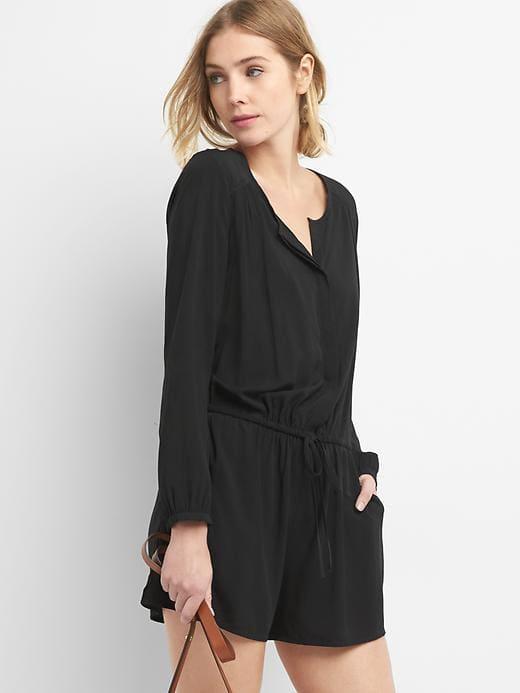 Gap Long Sleeve Romper - True Black